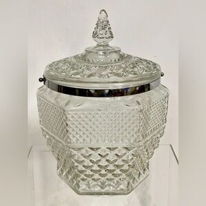 Anchor Hocking Clear Glass Lidded Jar, Ice Bucket, or Canister